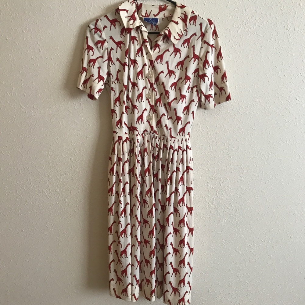 vintage giraffe dress